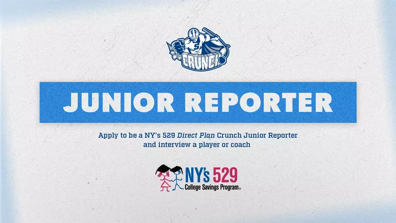 Syracuse Crunch and New York's 529 College Savings Program Direct Plan Partner to Continue Crunch Junior Reporter Program